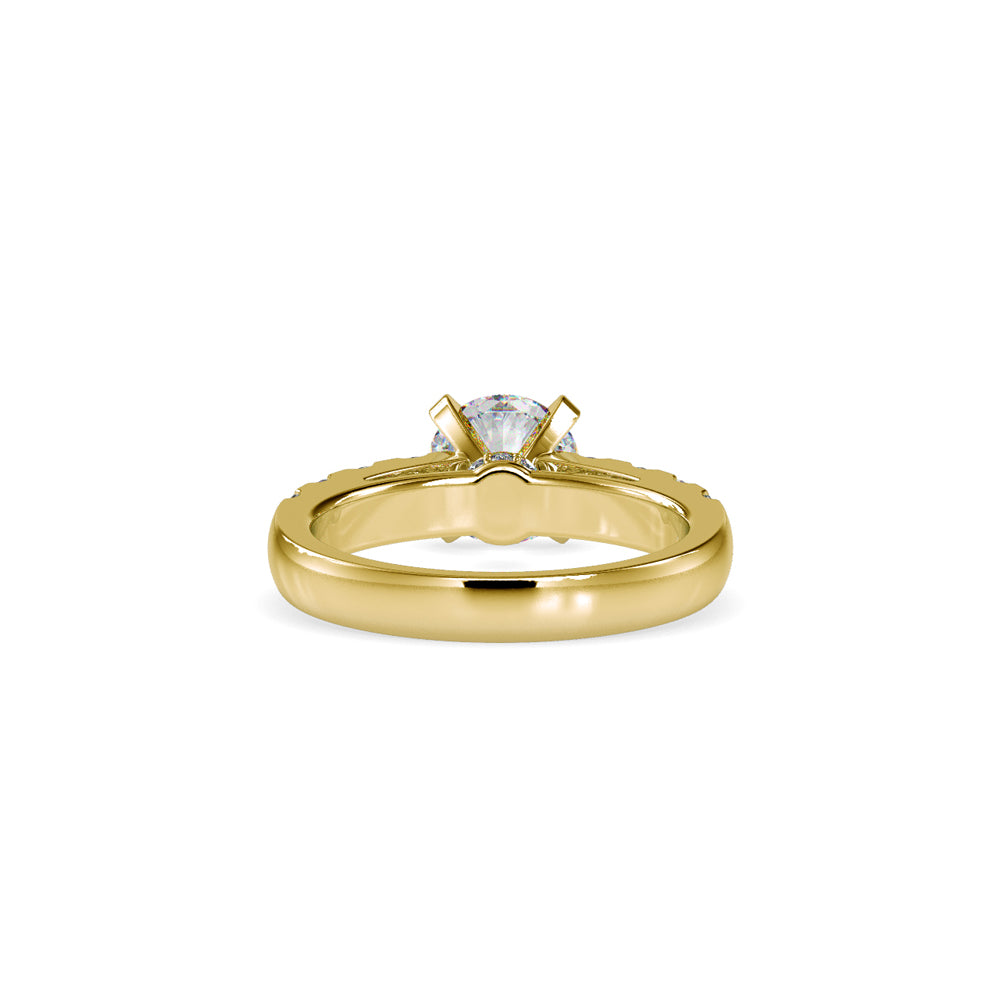 SKU: 0096 (18K) Fancy Solitaire Engagment Ring in Rose Gold.