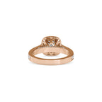 SKU: 0097 (18K) Embellished Pave Halo Diamond Ring in Rose Gold.