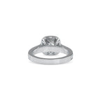 SKU: 0097 (18K) Embellished Pave Halo Diamond Ring in Rose Gold.