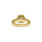 SKU: 0097 (22K) Embellished Pave Halo Diamond Ring in Rose Gold.