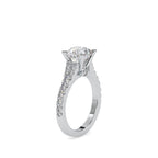 SKU: 0100 (14K) Fantasy Round-cut Solitaire Engagment Ring in Rose Gold.