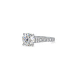 SKU: 0100 (10K) Fantasy Round-cut Solitaire Engagment Ring in Rose Gold.