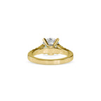 SKU: 0100 (14K) Fantasy Round-cut Solitaire Engagment Ring in Rose Gold.