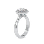 SKU: 0101 (22K) Round-cut Sparkle Halo Engagment Ring in Rose Gold.
