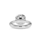SKU: 0101 (18K) Round-cut Sparkle Halo Engagment Ring in Rose Gold.