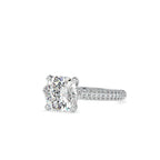 SKU: 0103 (10K) Classic Solitair Engagment Ring  Flawless Pave Band in Rose Gold.