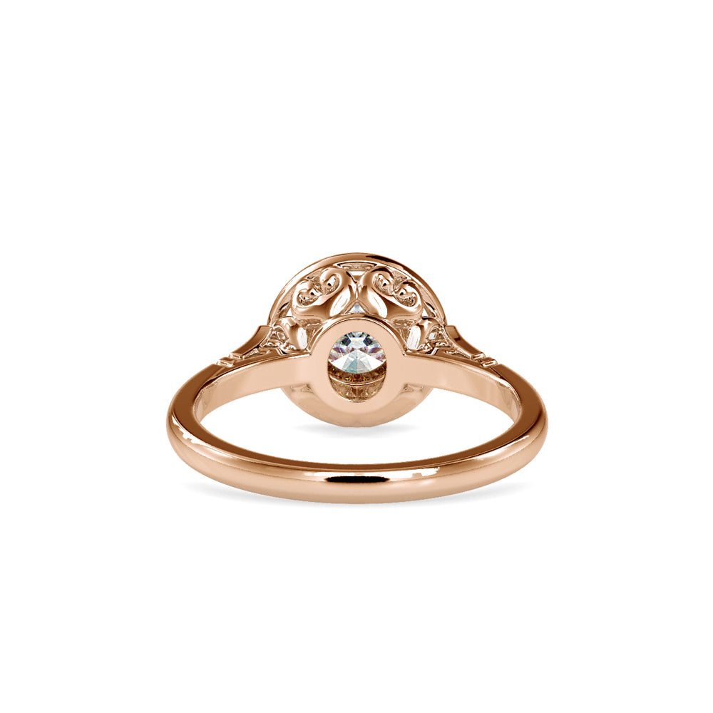 SKU: 0104 (10K) Bezel-set Intricacy Ring In Rose Gold.