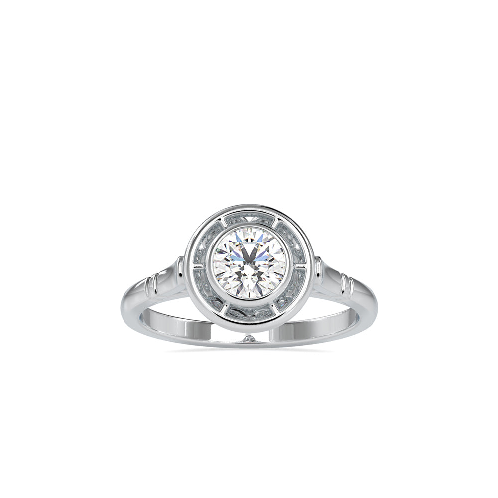 SKU: 0104 (14K) Bezel-set Intricacy Ring In Rose Gold.
