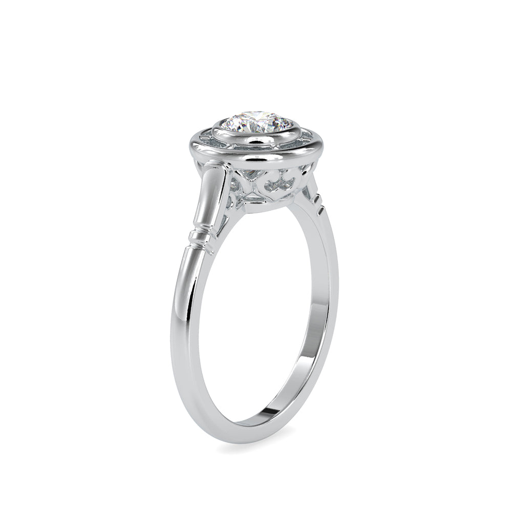 SKU: 0104 (22K) Bezel-set Intricacy Ring In Rose Gold.