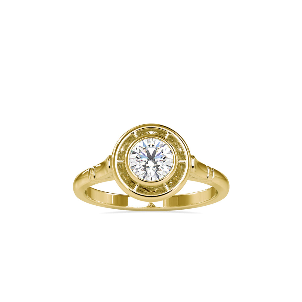 SKU: 0104 (10K) Bezel-set Intricacy Ring In Rose Gold.
