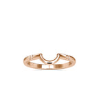 SKU: 0105 (14K) Modern Arch Band in Rose Gold.