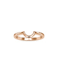 SKU: 0105 (18K) Modern Arch Band in Rose Gold.