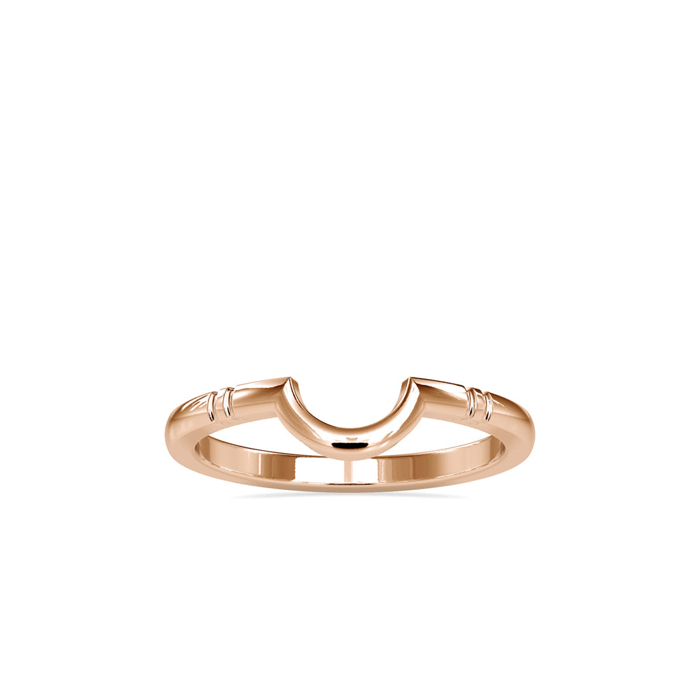 SKU: 0105 (10K) Modern Arch Band in Rose Gold.