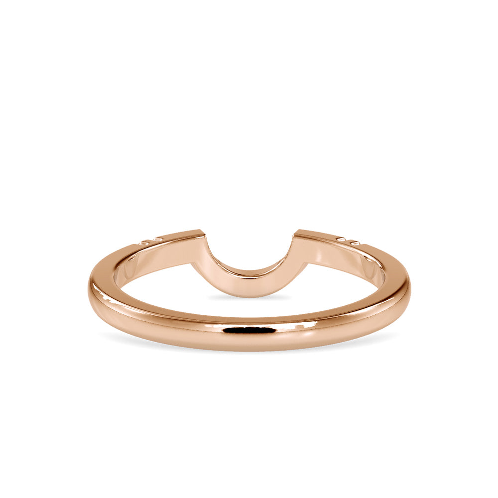 SKU: 0105 (18K) Modern Arch Band in Rose Gold.