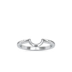 SKU: 0105 (18K) Modern Arch Band in Rose Gold.