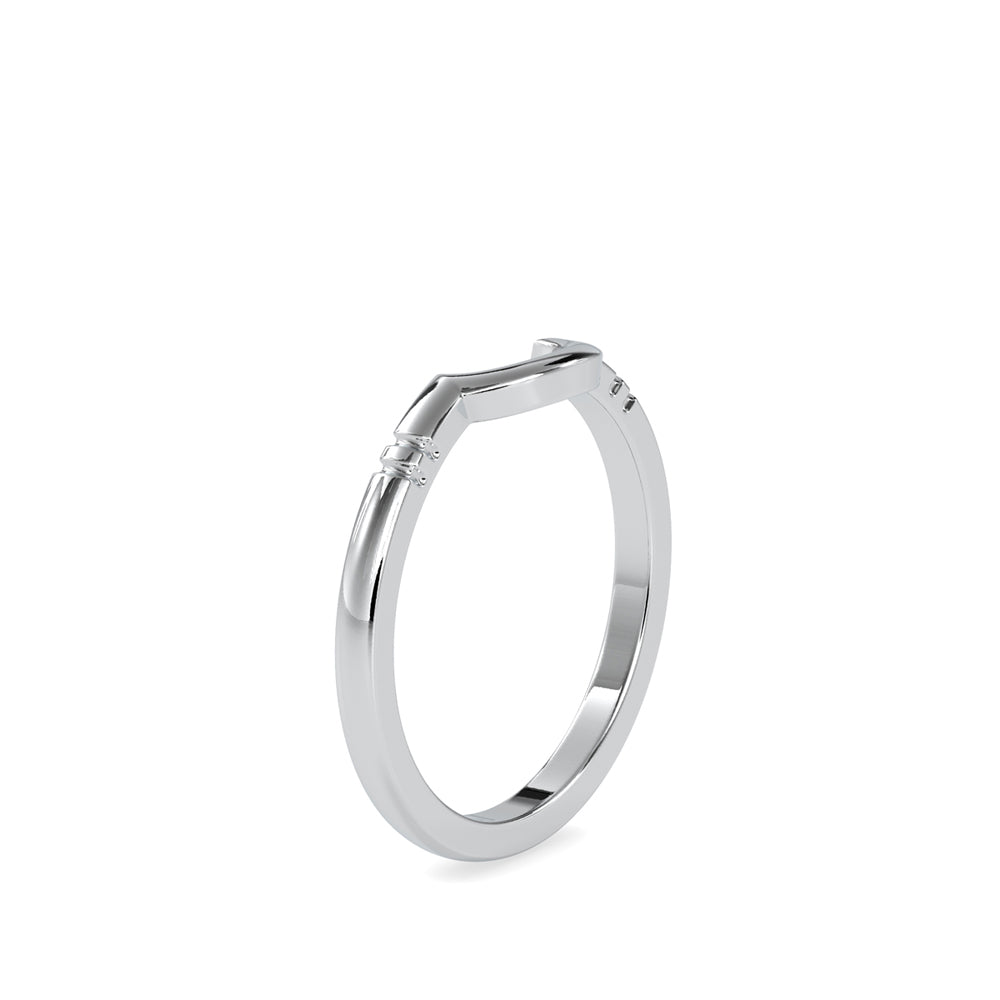 SKU: 0105 (14K) Modern Arch Band in Rose Gold.