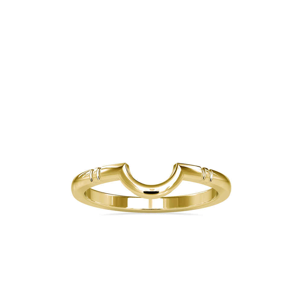 SKU: 0105 (18K) Modern Arch Band in Rose Gold.
