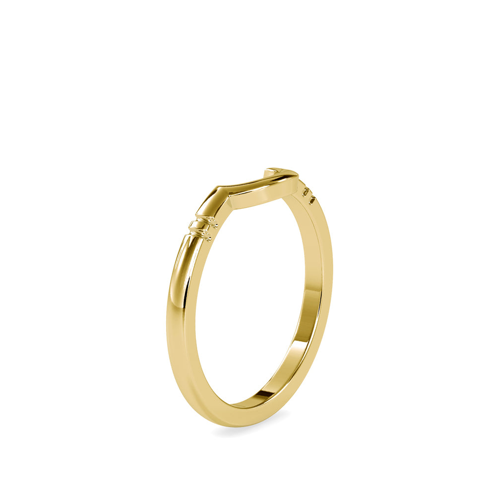 SKU: 0105 (22K) Modern Arch Band in Rose Gold.