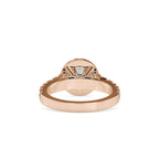 SKU: 0106 (22K) Dazzling Halo Engagment Ring In Rose Gold.