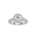 SKU: 0106 (22K) Dazzling Halo Engagment Ring In Rose Gold.
