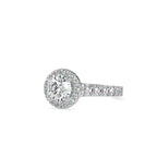 SKU: 0106 (14K) Dazzling Halo Engagment Ring In Rose Gold.