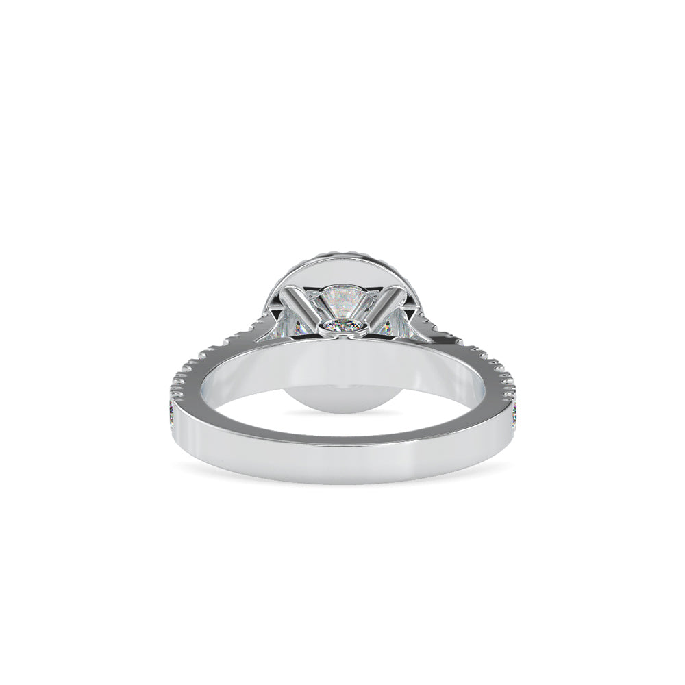 SKU: 0106 (10K) Dazzling Halo Engagment Ring In Rose Gold.