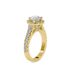 SKU: 0106 (10K) Dazzling Halo Engagment Ring In Rose Gold.