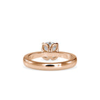 SKU: 0107 (22K) Flower Setting Solitaire Engagment Ring in Rose Gold.