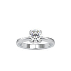 SKU: 0107 (22K) Flower Setting Solitaire Engagment Ring in Rose Gold.