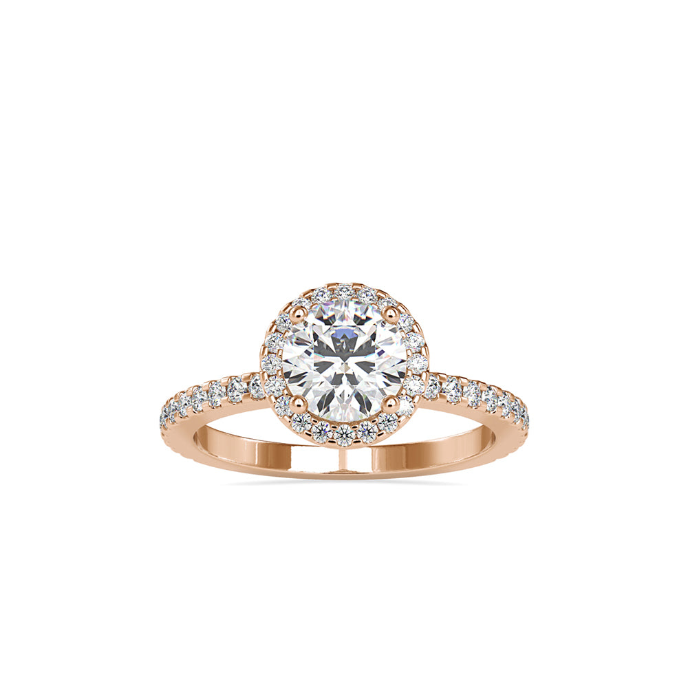 SKU: 0108 (10K) Vintage-inspired Radiant Halo Engagment Ring in Rose Gold.