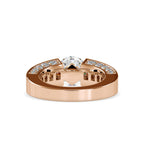 SKU: 0109 (22K) Round Tension-set Solitaire With Wide Diamond Shank Ring in Rose Gold.