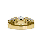 SKU: 0109 (22K) Round Tension-set Solitaire With Wide Diamond Shank Ring in Rose Gold.
