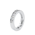 SKU: 0110 (10K) Wide Channel-set Wedding Band in Rose Gold.