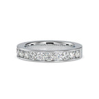 SKU: 0110 (22K) Wide Channel-set Wedding Band in Rose Gold.
