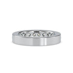 SKU: 0110 (18K) Wide Channel-set Wedding Band in Rose Gold.