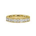 SKU: 0110 (22K) Wide Channel-set Wedding Band in Rose Gold.