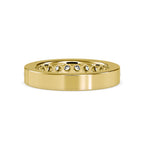 SKU: 0110 (10K) Wide Channel-set Wedding Band in Rose Gold.