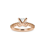 SKU: 0111 (14K) Solitaire Engagment Cushion Ring  in Rose Gold.
