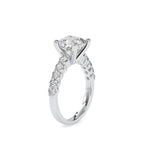 SKU: 0111 (18K) Solitaire Engagment Cushion Ring  in Rose Gold.