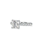 SKU: 0111 (22K) Solitaire Engagment Cushion Ring  in Rose Gold.