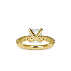SKU: 0111 (10K) Solitaire Engagment Cushion Ring  in Rose Gold.