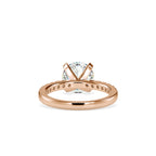 SKU: 0114 (18K) Classic Bead setting Solitaire Engagment Ring in Rose Gold.