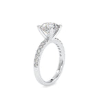 SKU: 0114 (10K) Classic Bead setting Solitaire Engagment Ring in Rose Gold.