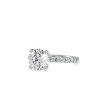 SKU: 0114 (22K) Classic Bead setting Solitaire Engagment Ring in Rose Gold.