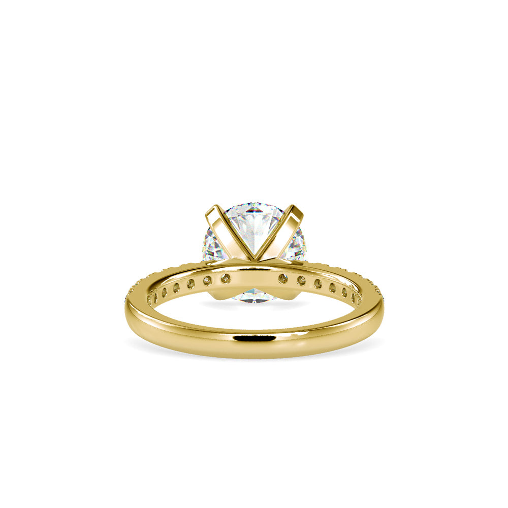 SKU: 0114 (22K) Classic Bead setting Solitaire Engagment Ring in Rose Gold.