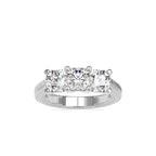 SKU: 0115 (22K) Vintage Filigree Three-Stone Engagment Ring in Rose Gold.
