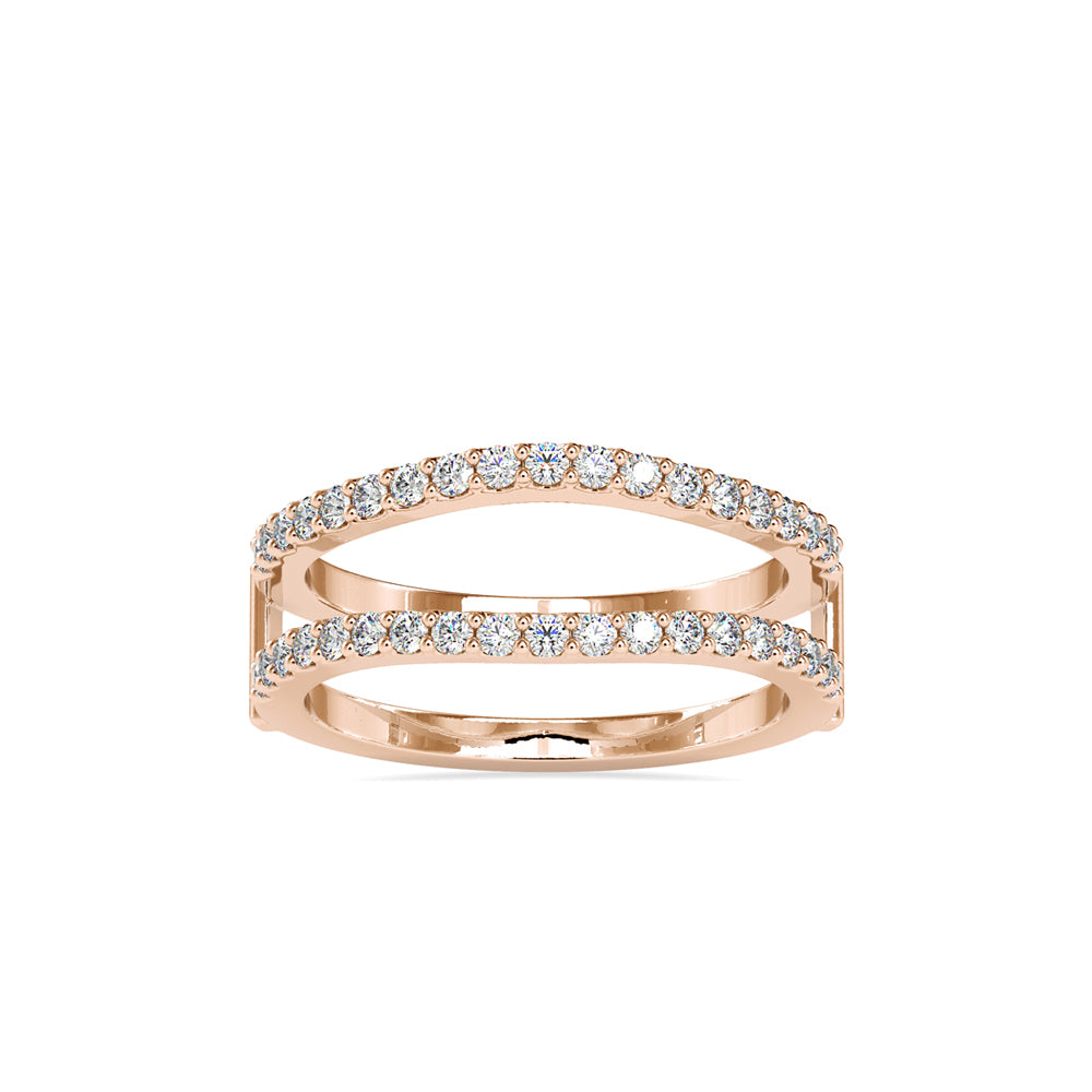 SKU: 0116 (14K) Diamond Ring Jacket Enhancer in Rose Gold.