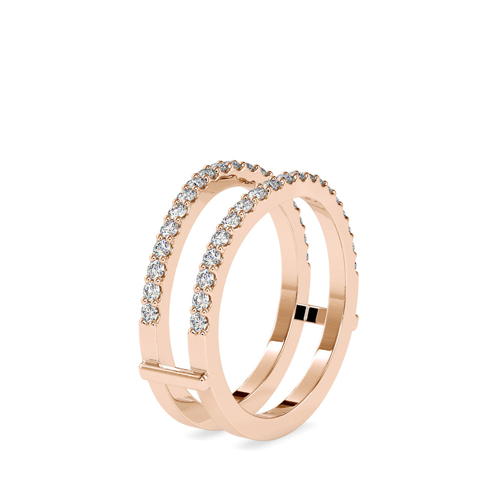 SKU: 0116 (18K) Diamond Ring Jacket Enhancer in Rose Gold.