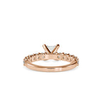 SKU: 0117 (10K) Fancy Prong-Stting Solitaire Engagment Ring in Rose Gold.