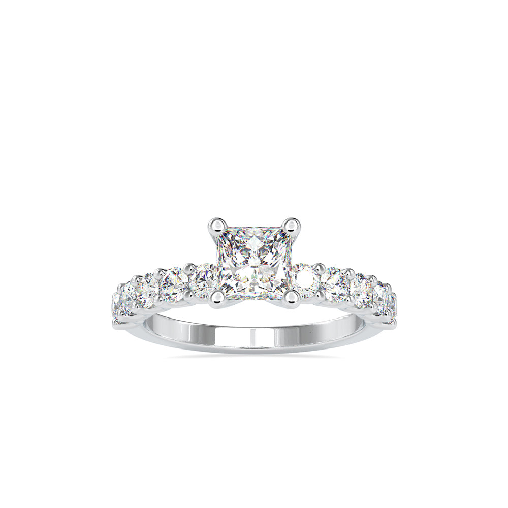 SKU: 0117 (22K) Fancy Prong-Stting Solitaire Engagment Ring in Rose Gold.